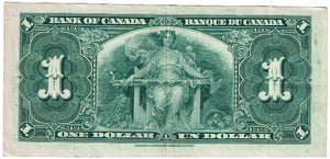 Canada  One Dollars #58D 1937