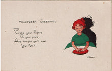Load image into Gallery viewer, Halloween Post Card Halloween greeting eerie Poem