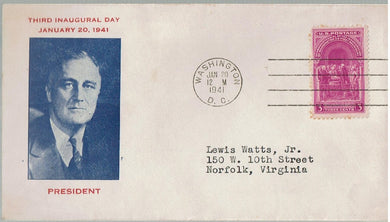 FDR 3rd Term Inaugural Cover