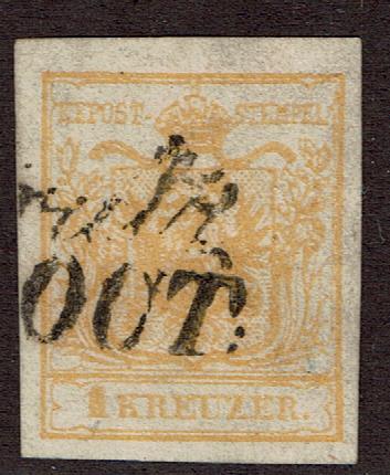 Austria # 1 Cancelled Stamp