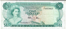Load image into Gallery viewer, Bahamas One Dollar #35B 1974