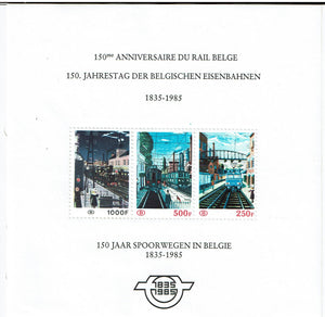 Belgium Souvenir Sheet with Q437 & Q464-5