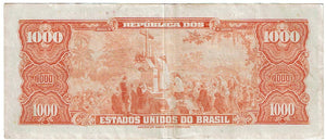 Brazil 1000 Cruzeiros #173a 1963