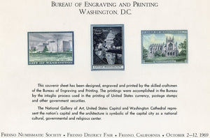 Souvenir Card, Bureau of Engraving and Printing, Fresno California 1969