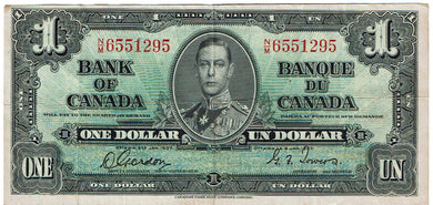 Canada  One Dollars #58D 1937