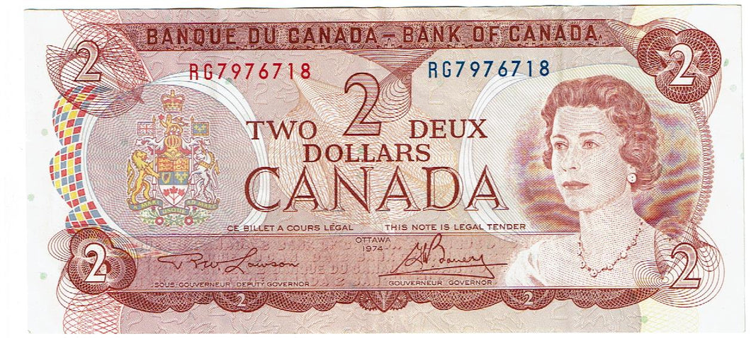 Canada  2 Dollars #76D 1974