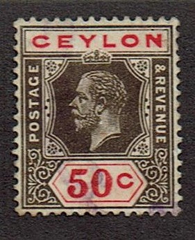 Ceylon #240a Die I Cancelled