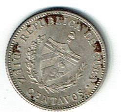 Cuba 1916 10 Centavos XF
