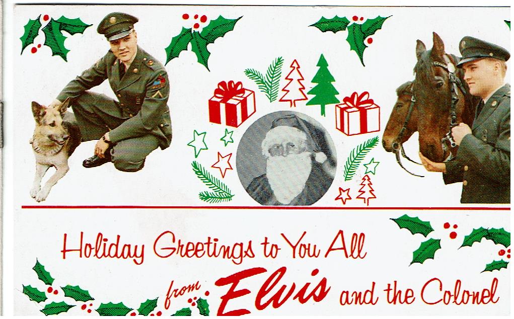 Elvis Presley Holiday Greetings Postcard Colonel 1959 Western Union Ad