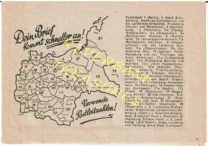 German bisect #  on Germany Zone Map Cover
