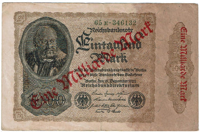 Germany One Billion Mark #113a 1923