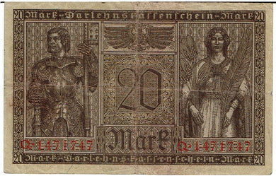 Germany 20 Mark #57 1918