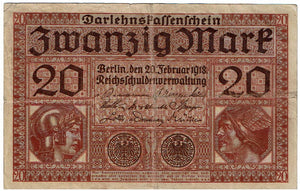 Germany 20 Mark #57 1918