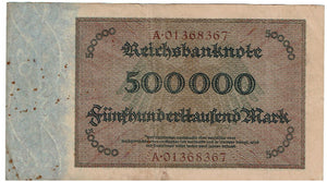 Germany 500,000 Mark #88a 1923