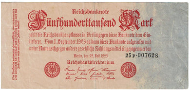 Germany 500,000 Mark #92 1923
