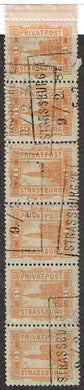 Germany Strassburg Private Post Michel #5 Cancelled