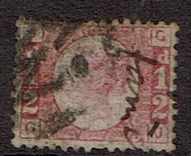Great Britain #58 Plate 20 Canceled