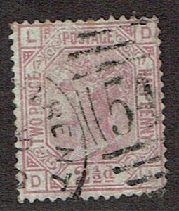 Great Britain #67 Plate 17 Cancelled