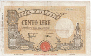 Italy  100 Lire #59 1943