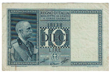 Load image into Gallery viewer, Italy  10 Lire #25C 1944