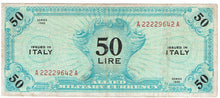 Load image into Gallery viewer, Italy Allied Military Currency 50 Lire #M20a 1943