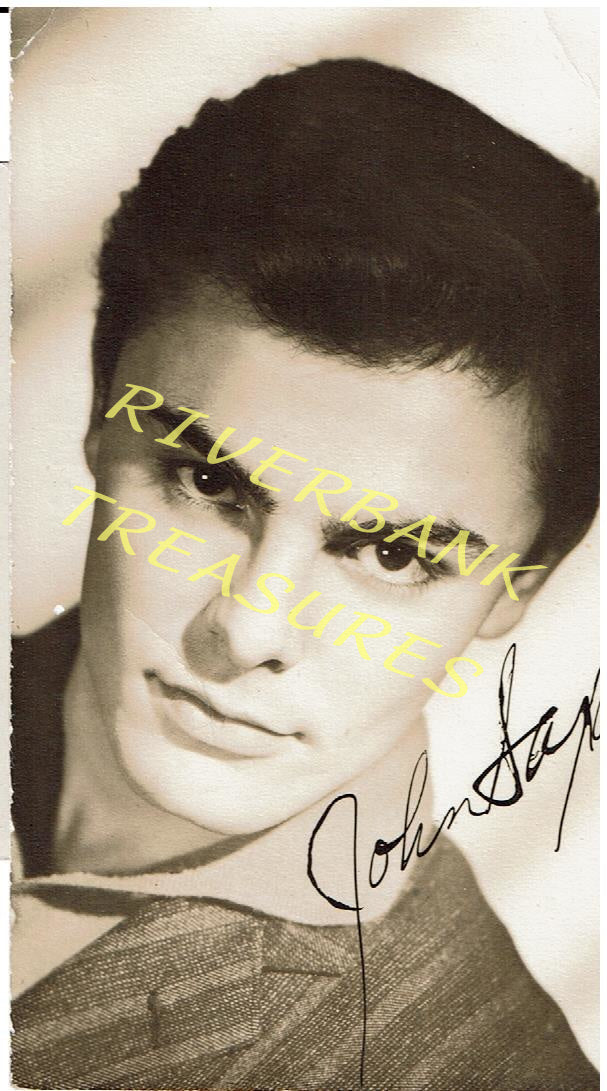 John Saxon Autographed Real Photo Postcard 1959