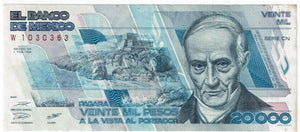 Mexico #92a  Currency 20,000 Pesos