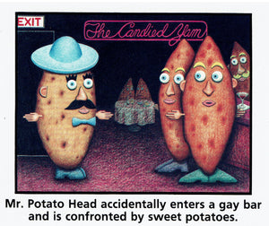 Mr. Potato Head Humorous Post card Unused