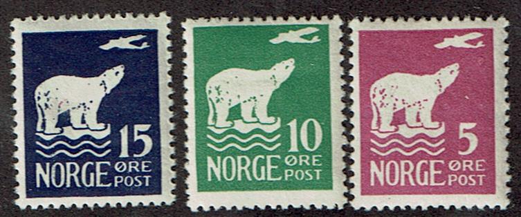 Norway #106-8 Short Set MH