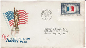 US Over-run Countries, # 915 FDC  