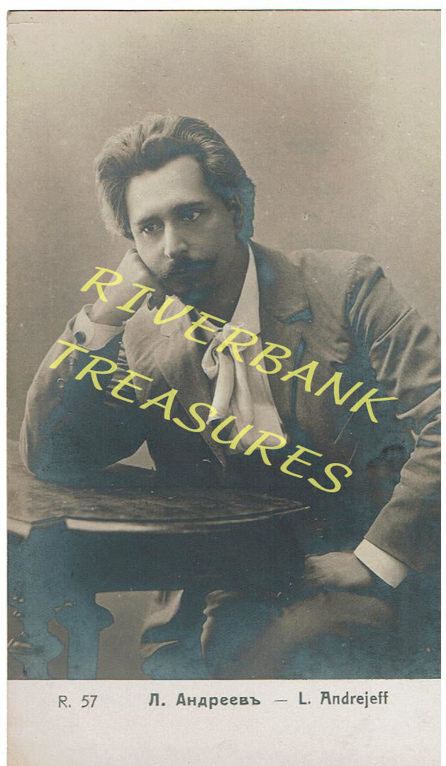 Leonid Andreyev Russian playwright Andrejeff Real Photo Postcard