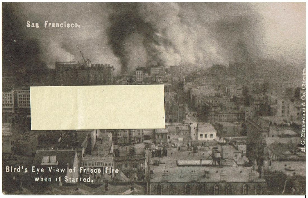 Real Photo San Francisco Fire 1906