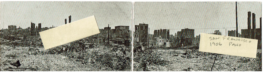 Real Photo Panoramic Taken 4/20/1906 San Francisco Earthquake