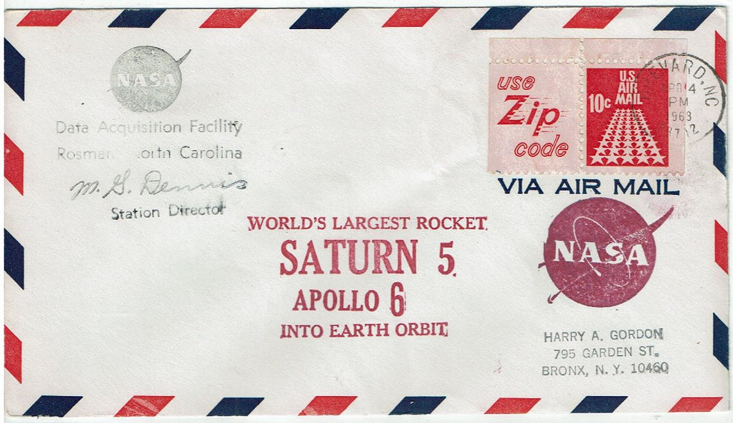 Saturn 5 Apollo 6 Orbit Cover April 4 1968