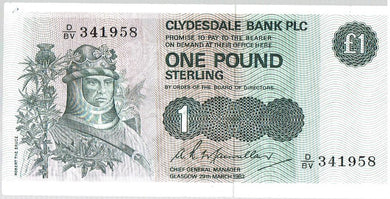 Scotland 1 Pound KR 211a 1982 About Uncirculated