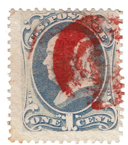 US #145 Red Cancel