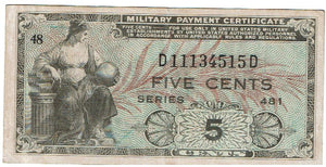 USA Military Payment Certificate #M22 1951
