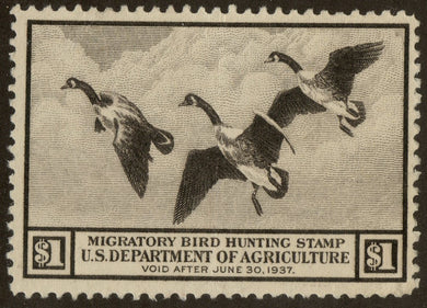 US RW3 1937 Federal Duck Stamp MNG