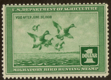US RW4 1937 Federal Duck Stamp MH