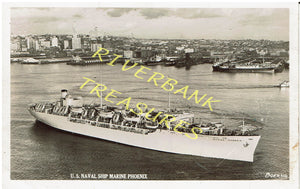 US Naval Ship Marine Phoenix Real Photo postcard
