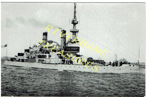USS Massachusetts Real Photo postcard