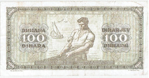Yugoslavia 100 Dinara KR 65c 1946